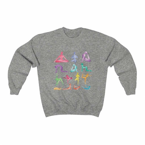 Yoga Theme Crewneck Sweatshirt